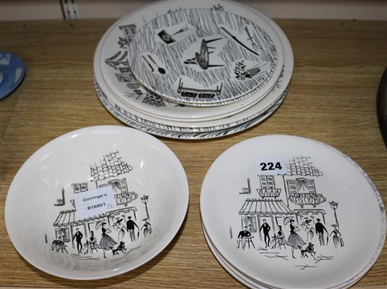 A group of 1950s Homemaker and other plates